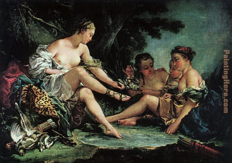 Diana's Return from the Hunt painting - Francois Boucher Diana's Return from the Hunt art painting
